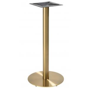 2 Bases de mesa bombay 110do, acero inoxidable, dorada, base de acero de 8 mm. 45 cms de diámetro, altura 110 cms - 2 unidades