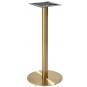 2 Bases de mesa bombay 110do, acero inoxidable, dorada, base de acero de 8 mm. 45 cms de diámetro, altura 110 cms - 2 unidades