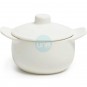 6 Mini Ollas, Ø 10 cm, Porcelana Blanca, Altura 9 cm, Comas - 6 unidades