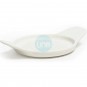12 Mini Parrillas Platos Llanos con Asas, Ø 9 cm, Porcelana Blanca, Altura 2 cm, Comas - 12 unidades