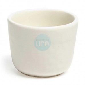12 Mini Vasos de Servir, Ø 5 cm, Porcelana Blanca, Altura 4 cm, Comas - 12 unidades