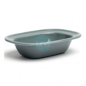 Cuenco Bol Rectangular Pequeño 16x12x3 cm, Hierro Esmaltado Gris, Comas