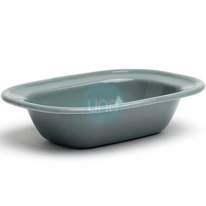 Cuenco Bol Rectangular 20x14x4 cm, Hierro Esmaltado Gris, Comas