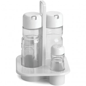 24 Packs Aceitera Vinagrera Salero Pimentero, Material PVC, Comas - 24 unidades