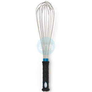 Batidor 8 Varillas Largas, Longitud 40 cm, Varillas 25 cm, Mango Nylon, Acero inoxidable, Comas