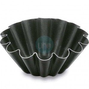 Molde Flanero para Flan Rizado Ø 10 cm, Aluminio Antiadherente para Horno, Altura 4 cm, Lacor