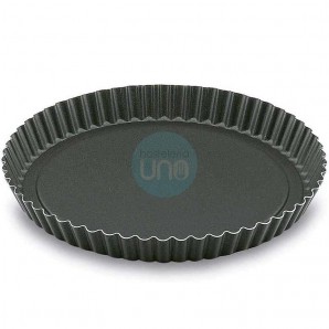 Molde Rizado Circular Ø 28 cm con Base Móvil, Aluminio Antiadherente para Horno, Altura 3 cm, Lacor