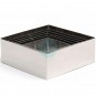 32 Moldes Cuadrados Grandes 100x100 cm, Acero inoxidable, Altura 4,5 cm, Comas - 32 unidades
