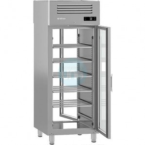 Expositor Refrigerado Pasante, 2 Caras, 2 Puertas Cristal, Fondo 96 cm, INFRICO