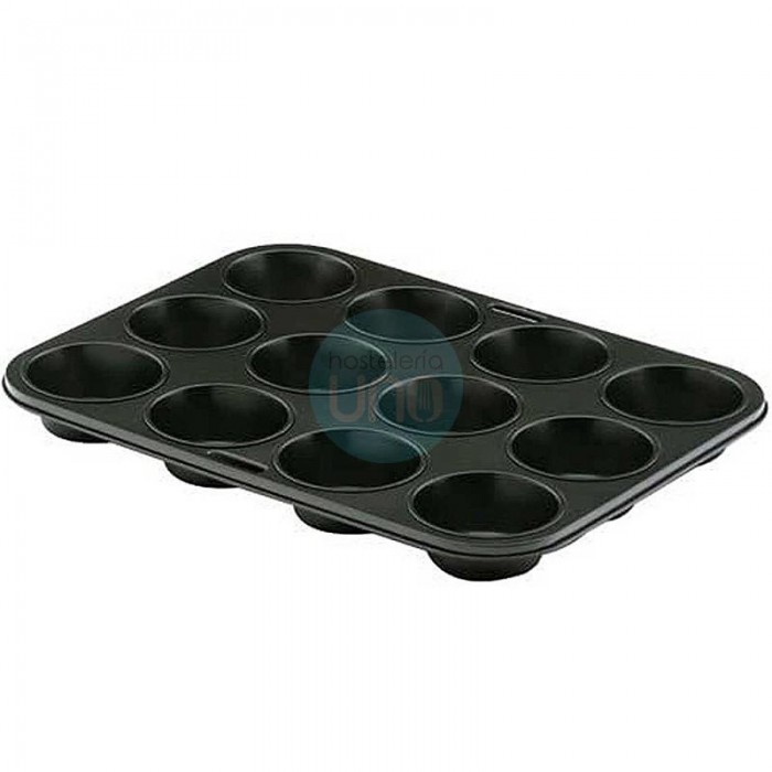 Molde con 12 Cavidades Redondas, Acero de Carbono, 35x26,5 cm, Altura 3 cm, Lacor Molde con 12 Cavidades Redondas, Acero de Carbono, 35x26,5 cm, Altura 3 cm, Lacor