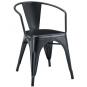 5 Sillones tol ek limited, acero, negro - 5 unidades