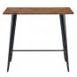 Mesa tol ek wood, alta, acero, madera, negra, 120x60 cms