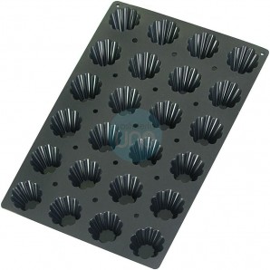 Molde para Hacer 24 Briochettes Flaneros de Ø 8 cm, Silicona, Lacor