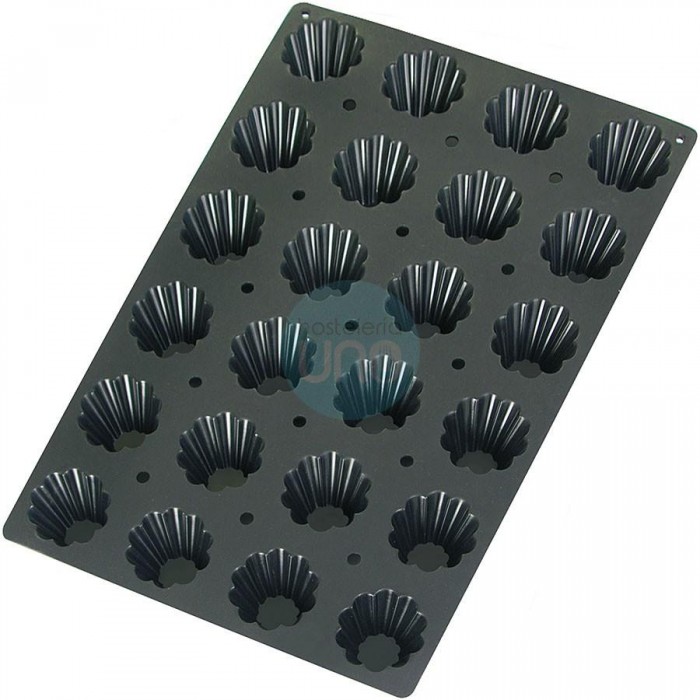 Molde para Hacer 24 Briochettes Flaneros de Ø 8 cm, Silicona, Lacor Molde para Hacer 24 Briochettes Flaneros de Ø 8 cm, Silicona, Lacor