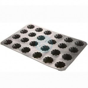 Molde para Hacer 24 Briochettes Flaneros de Ø 8 cm, Silicona, Lacor