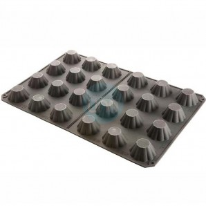 Molde para Hacer 24 Briochettes Flaneros de Ø 8 cm, Silicona, Lacor