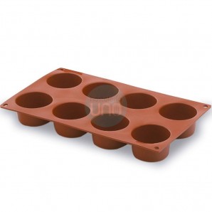 Molde para Hacer 8 Postres con Forma de Cilindro Ø 6 cm, Silicona, Lacor