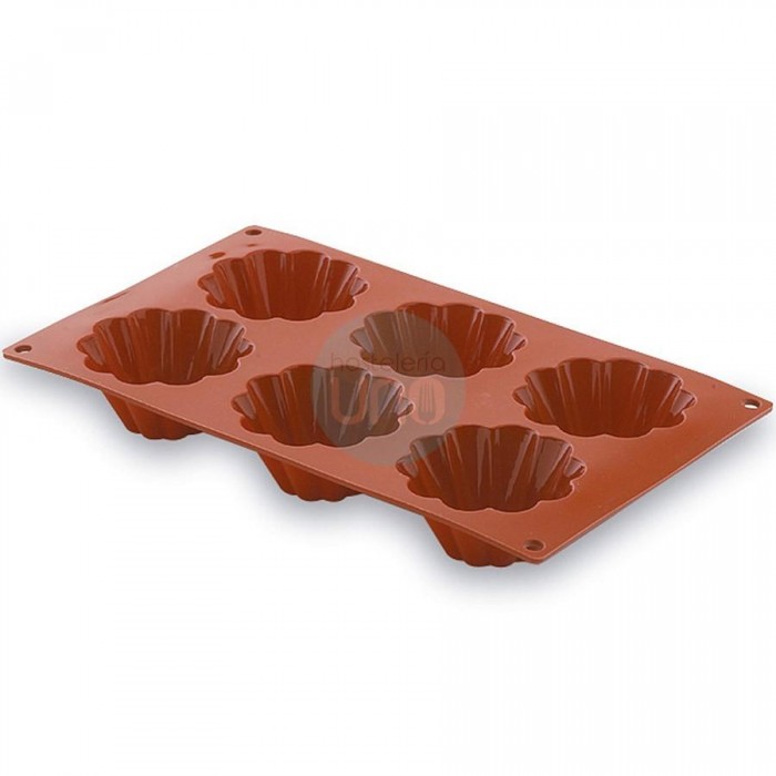 Molde para Hacer 6 Briochettes Rectos de Ø 8 cm, Silicona, Lacor Molde para Hacer 6 Briochettes Rectos de Ø 8 cm, Silicona, Lacor