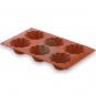 Molde para Hacer 6 Briochettes Rectos de Ø 8 cm, Silicona, Lacor