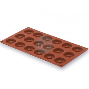 Molde para hacer 18 Savarines de Ø 4 cm, Silicona, Savarin Lacor