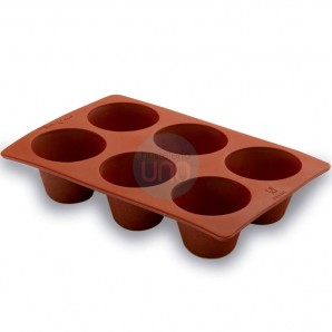 Molde Flanero para Hacer 6 Flanes Lisos, Silicona, Lacor