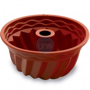 Molde Alto Circular Rizado Ø 22 cm con Hueco Central, Silicona, Altura 11 cm, Roscón, Savarin Lacor
