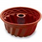 Molde Alto Circular Rizado Ø 22 cm con Hueco Central, Silicona, Altura 11 cm, Roscón, Savarin Lacor