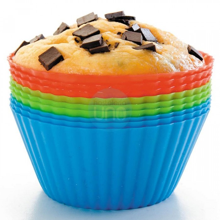 12 Moldes para Muffin de Ø 7 cm, Silicona, Altura 5 cm, Lacor 12 Moldes para Muffin de Ø 7 cm, Silicona, Altura 5 cm, Lacor