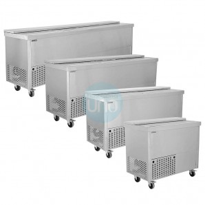 Botellero Refrigerado Acero inoxidable, 1,5 Metros, Fondo 57 cm, 2 Puertas, 440 Litros, con Ruedas, TEFCOLD