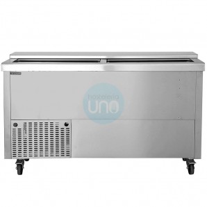 Botellero Refrigerado Acero inoxidable, 1,5 Metros, Fondo 57 cm, 2 Puertas, 440 Litros, con Ruedas, TEFCOLD
