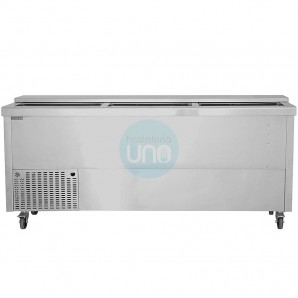 Botellero Refrigerado Acero inoxidable, 2 Metros, Fondo 57 cm, 3 Puertas, 615 Litros, con Ruedas, TEFCOLD