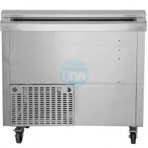 Botellero Refrigerado Acero inoxidable, 1 Metro, Fondo 57 cm, 1 Puerta, 270 Litros, con Ruedas, TEFCOLD