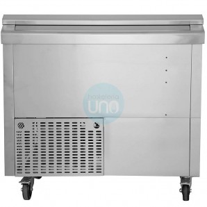 Botellero Refrigerado Acero inoxidable, 1 Metro, Fondo 57 cm, 1 Puerta, 270 Litros, con Ruedas, TEFCOLD
