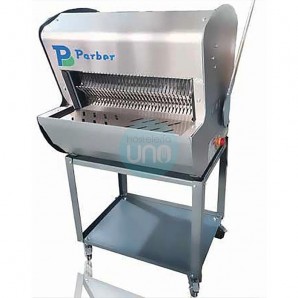 Rebanadora de Pan con Soporte, Grosor Corte 1,8 cm, Panes hasta 48 cm Largo y Altura 16 cm, PKST43S18