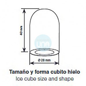 Máquina de Hielo Macizo "Forma Bala", NO requiere Desagüe ni instalación, Lacor