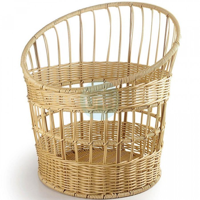 Cesta para Barras de Pan Ø 32 cm, Altura 42 cm, Polipropileno Mimbre, Baguette Rustic Lacor Cesta para Barras de Pan Ø 32 cm, Altura 42 cm, Polipropileno Mimbre, Baguette Rustic Lacor