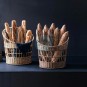 Cesta para Barras de Pan Ø 32 cm, Altura 42 cm, Polipropileno Mimbre, Baguette Rustic Lacor