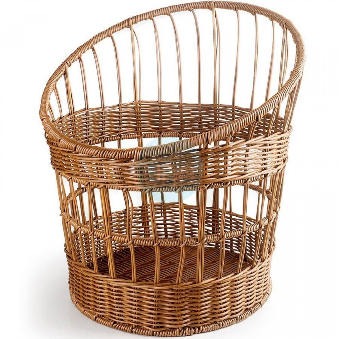Cesta para Barras de Pan Ø 32 cm, Altura 42 cm, Polipropileno Mimbre Marrón, Baguette Rustic Lacor Cesta para Barras de Pan Ø 32 cm, Altura 42 cm, Polipropileno Mimbre Marrón, Baguette Rustic Lacor