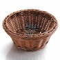 Cesta de Pan Redonda Ø 23 cm, Altura 8 cm, Polipropileno Mimbre, Marrón, Lacor