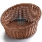Cesta de Pan Grande Ø 35 cm, Altura 20 cm, Polipropileno Mimbre, Marrón, Lacor
