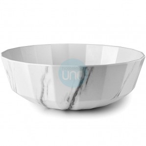 Frutero Panera Cuenco Ø 21 cm, Melamina Mármol, Altura 7,5 cm, Lacor