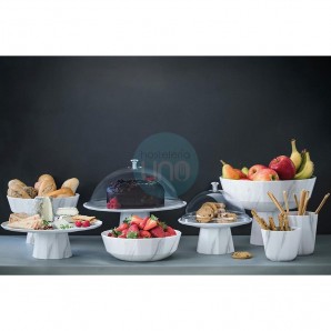 Frutero Panera Cuenco Ø 28,5 cm, Melamina Mármol, Altura 10 cm, Lacor