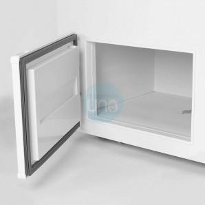 Vitrina Heladería, 1,3 Metros Ancho, 10+12 Cubetas, Fondo 72 cm, Cristal Recto, Tefcold