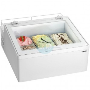 Vitrina Helados Sobremesa, 6 Cubetas GN1/6 ó 3 Cubetas GN1/3, Bartscher