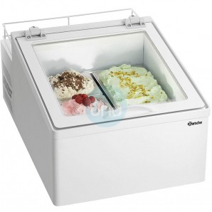 Vitrina Helados Sobremesa, 4 Cubetas GN1/6 ó 2 Cubetas GN1/3, Bartscher