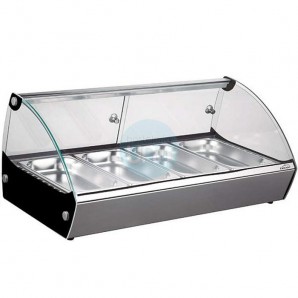 Vitrina Caliente, 80 cm Ancho, 4 Cubetas GN1/3, Fondo 42 cm, Lacor