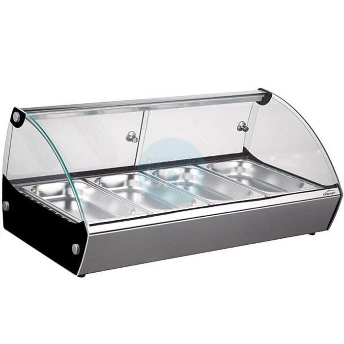Vitrina Caliente, 80 cm Ancho, 4 Cubetas GN1/3, Fondo 42 cm, Lacor Vitrina Caliente, 80 cm Ancho, 4 Cubetas GN1/3, Fondo 42 cm, Lacor