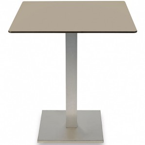Mesa Cuadrada 70x70 cm, Base Acero inoxidable, MR323