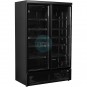 Expositor Refrigerado Negro, 1,2 Metros Ancho, 1000 Litros, Fondo 71 cm, 10 Estantes, Puertas Batientes Cristal, TEFCOLD