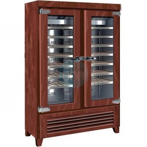 Armario Expositor de Vinos Vertical, 1,4 Metros Ancho, Madera Pino Maciza, 180 Botellas, Fondo 60 cm, Vertical, INFRICO IF49R2G